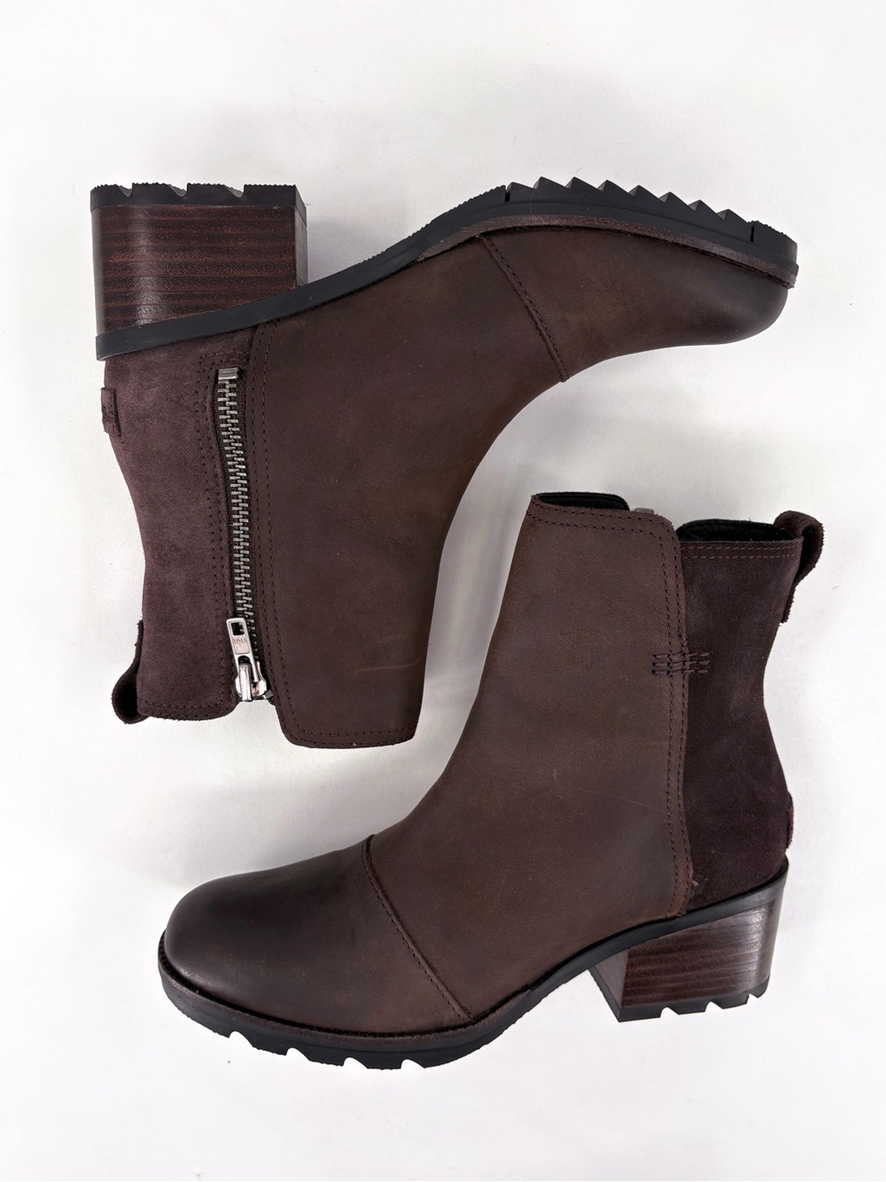 SOREL Cate Brown Waterproof Leather Ankle Boots 6.5 - Picture 9 of 15